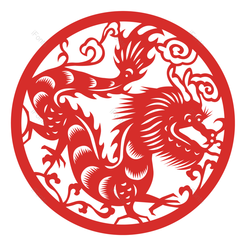 中国风图片,窗花元素,贴窗花PNG,剪纸免抠素材